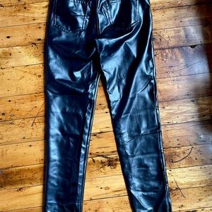 DKNY Faux Leather Jeans